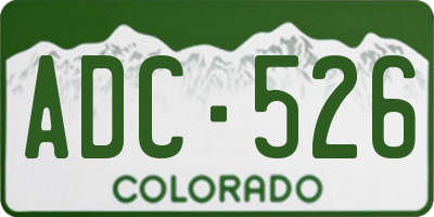 CO license plate ADC526