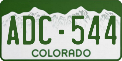 CO license plate ADC544