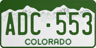 CO license plate ADC553
