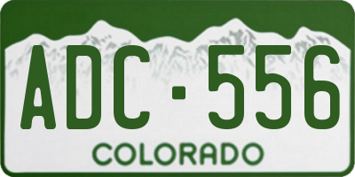 CO license plate ADC556