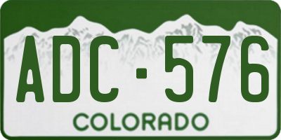 CO license plate ADC576