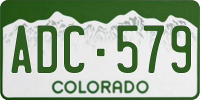 CO license plate ADC579