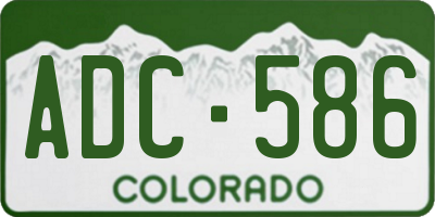 CO license plate ADC586