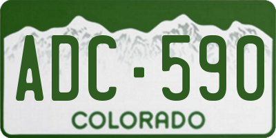 CO license plate ADC590
