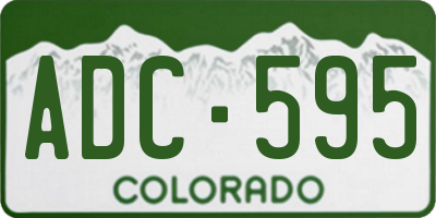 CO license plate ADC595