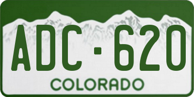 CO license plate ADC620