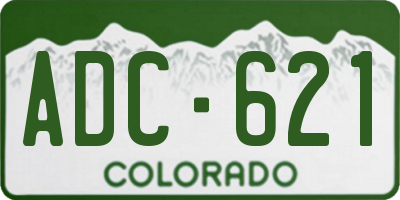 CO license plate ADC621