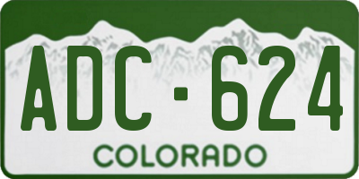 CO license plate ADC624