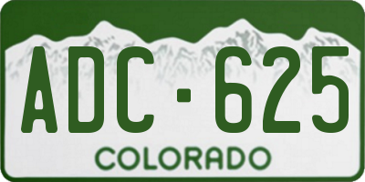 CO license plate ADC625