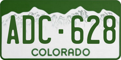 CO license plate ADC628