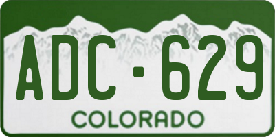 CO license plate ADC629
