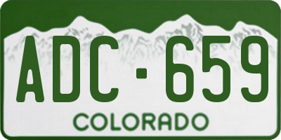 CO license plate ADC659