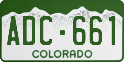 CO license plate ADC661