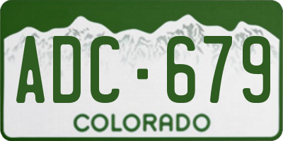 CO license plate ADC679