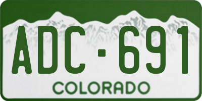 CO license plate ADC691