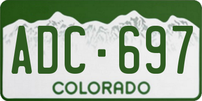 CO license plate ADC697