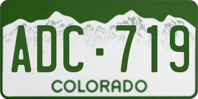 CO license plate ADC719