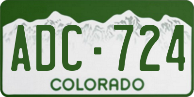 CO license plate ADC724