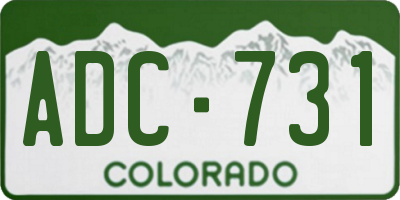 CO license plate ADC731