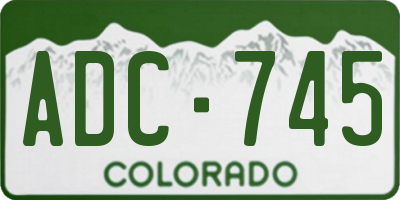 CO license plate ADC745