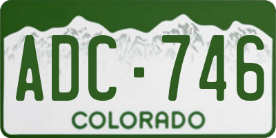 CO license plate ADC746