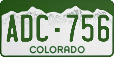 CO license plate ADC756