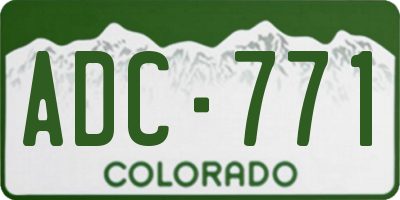 CO license plate ADC771