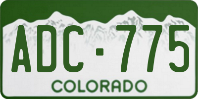 CO license plate ADC775