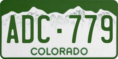 CO license plate ADC779