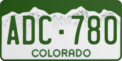 CO license plate ADC780