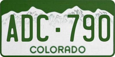 CO license plate ADC790