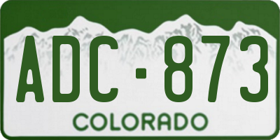 CO license plate ADC873