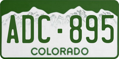 CO license plate ADC895