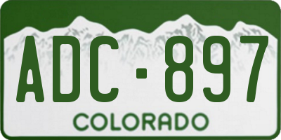 CO license plate ADC897