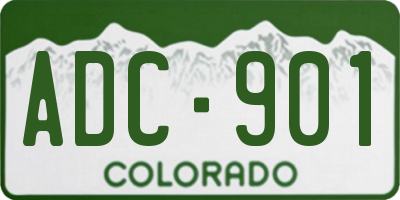 CO license plate ADC901