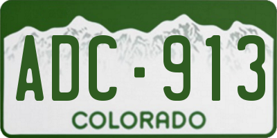 CO license plate ADC913