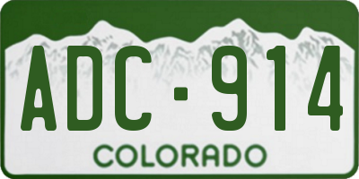 CO license plate ADC914