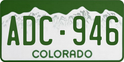 CO license plate ADC946