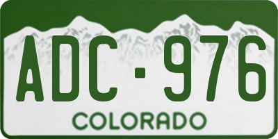 CO license plate ADC976