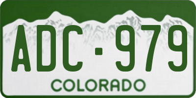 CO license plate ADC979