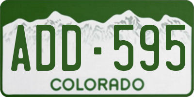 CO license plate ADD595