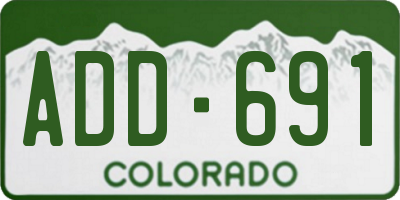 CO license plate ADD691