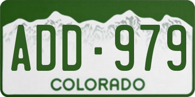 CO license plate ADD979