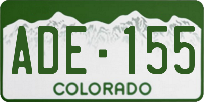 CO license plate ADE155