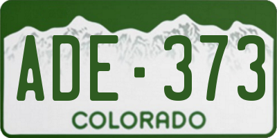 CO license plate ADE373