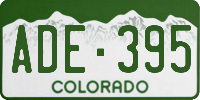 CO license plate ADE395