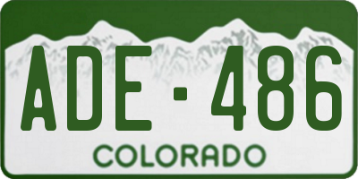 CO license plate ADE486