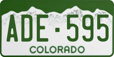 CO license plate ADE595