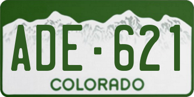 CO license plate ADE621