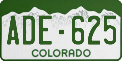 CO license plate ADE625